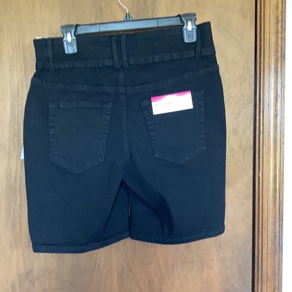 Faith Jeans high rise Bermuda jean denim short bling button 16 P - Picture 15 of 16
